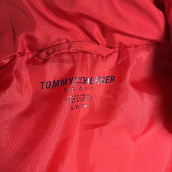 Tommy Hilfiger Women's Small Red Quilted Puffer Vest Puffer Hilfiger jacket - Picture 4 of 8